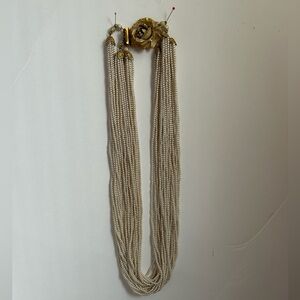 Original by Robert faux pearl necklace with floral clasp
